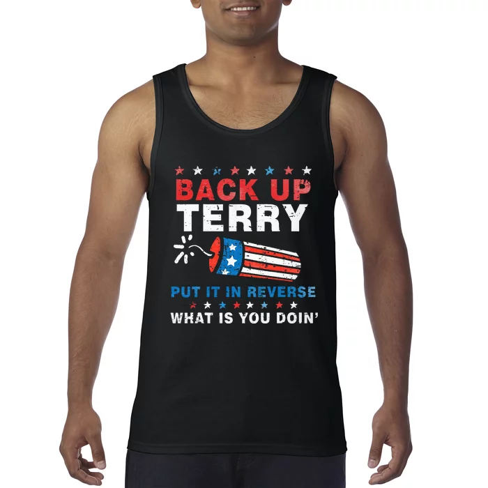 Back It Up Terry Put It In Reverse July 4th Fireworks Terry Tank Top