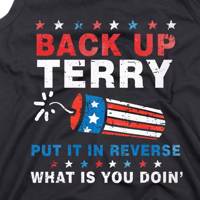 Back It Up Terry Put It In Reverse July 4th Fireworks Terry Tank Top