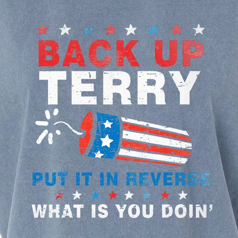 Back It Up Terry Put It In Reverse July 4th Fireworks Terry Garment-Dyed Women's Muscle Tee