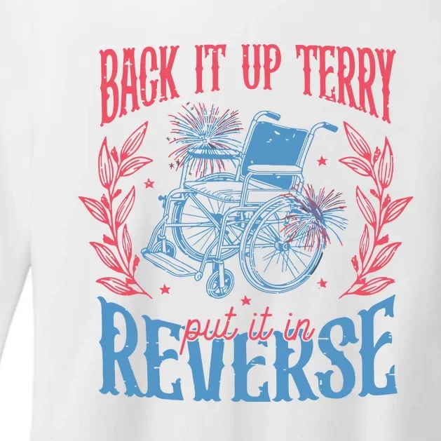 Back It Up Terry Put In Reverse 4th Of July Womens CVC Long Sleeve Shirt