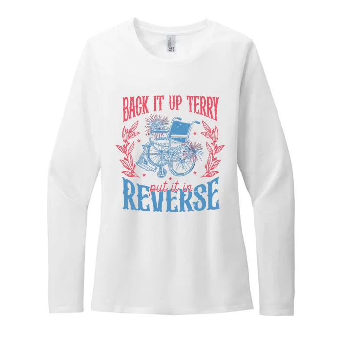 Back It Up Terry Put In Reverse 4th Of July Womens CVC Long Sleeve Shirt