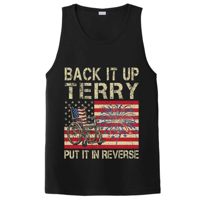 Back It Up Terry Put It In Reverse Firework Usa 4th Of July Performance Tank