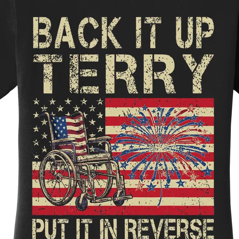 Back It Up Terry Put It In Reverse Firework Usa 4th Of July Women's T-Shirt