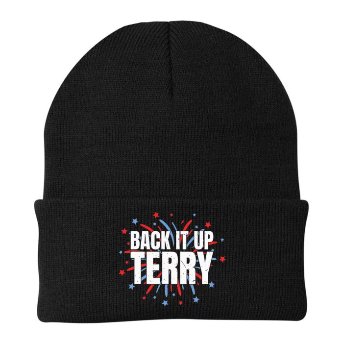 Back It Up Terry Funny 4th Of July Fireworks Knit Cap Winter Beanie