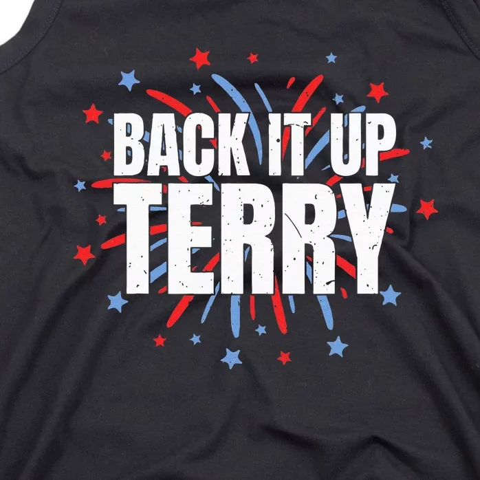 Back It Up Terry Funny 4th Of July Fireworks Tank Top