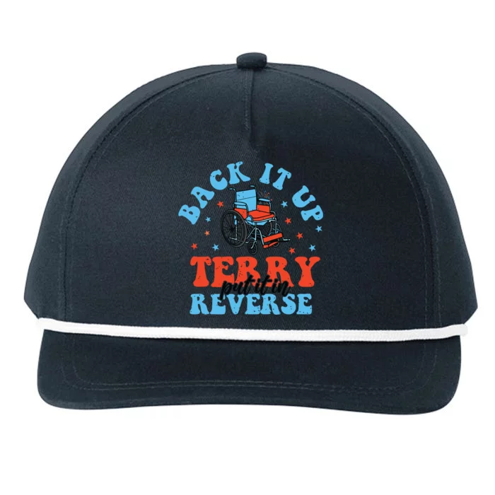 Back It Up Terry Put It In Reverse Snapback Five-Panel Rope Hat