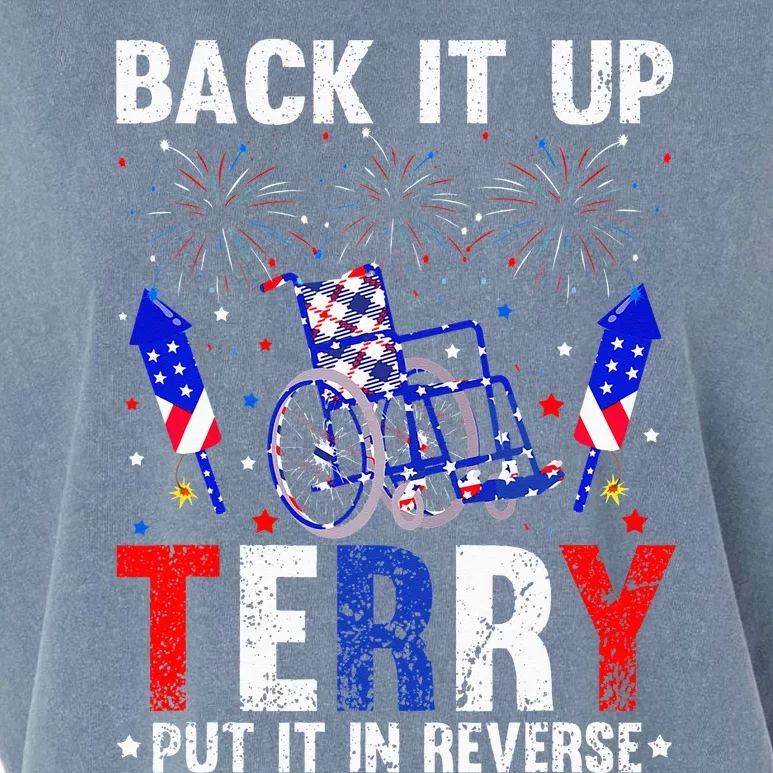 Back It Up Terry Put It In Reverse Funny 4th Of July Garment-Dyed Women's Muscle Tee