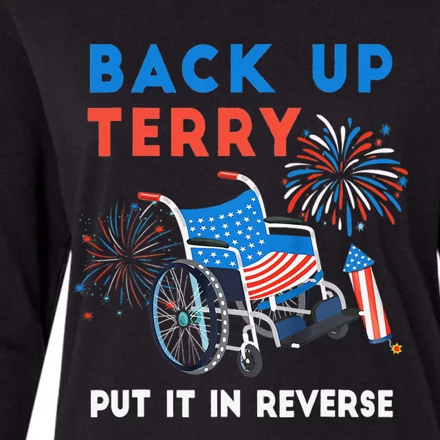 Back It Up Terry Put It In Reverse Funny 4th Of July Us Flag Womens Cotton Relaxed Long Sleeve T-Shirt