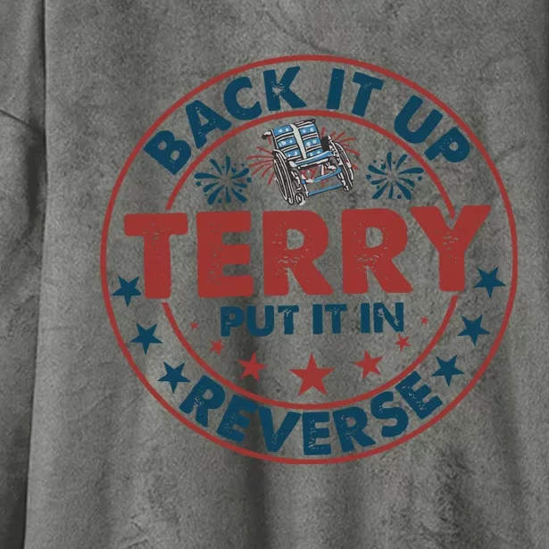 Back It Up Terry Put In Reverse Fireworks 4th Of July Hooded Wearable Blanket