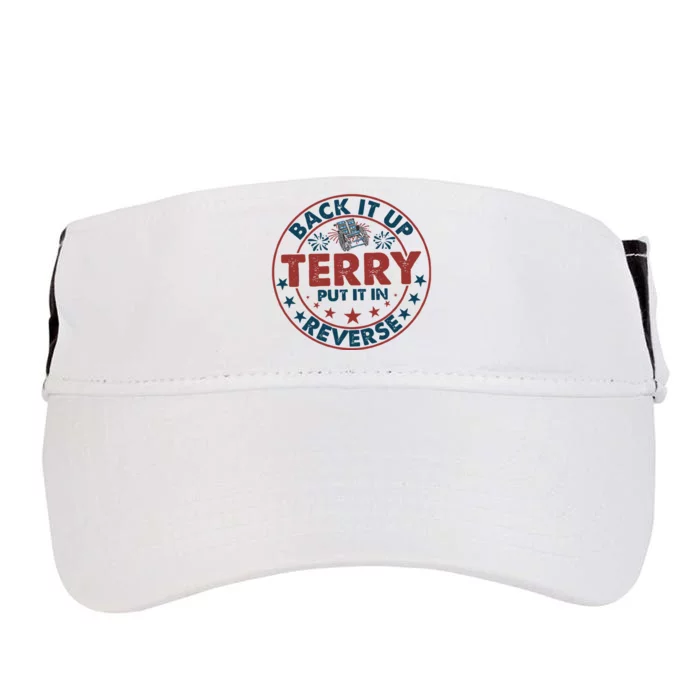 Back It Up Terry Put In Reverse Fireworks 4th Of July Adult Drive Performance Visor