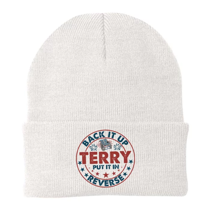 Back It Up Terry Put In Reverse Fireworks 4th Of July Knit Cap Winter Beanie