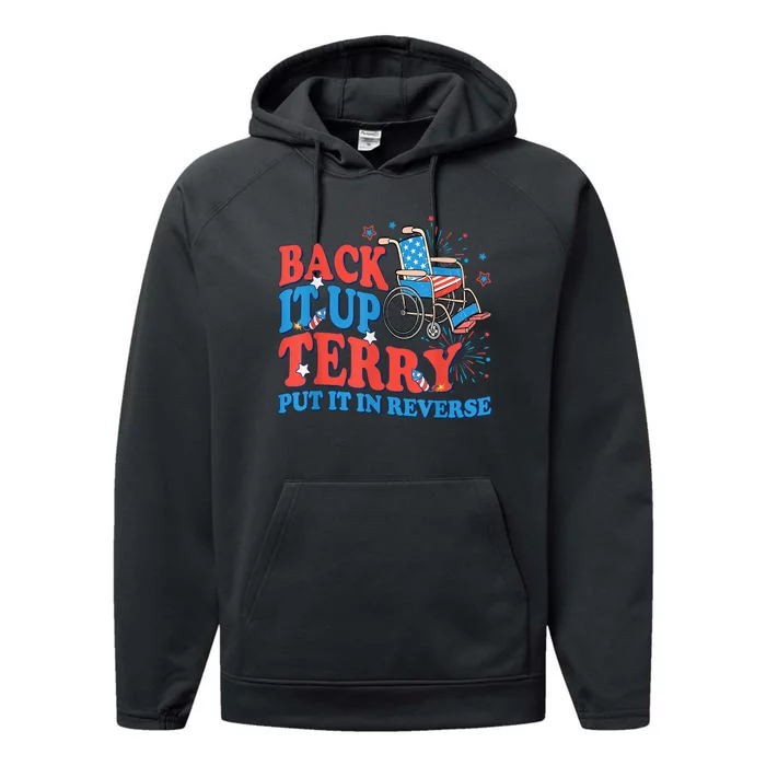 Back It Up Terry Put It In Reverse 4th Of July Fireworks Performance Fleece Hoodie