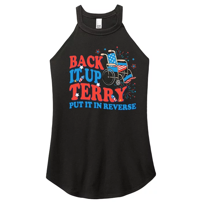 Back It Up Terry Put It In Reverse 4th Of July Fireworks Women’s Perfect Tri Rocker Tank