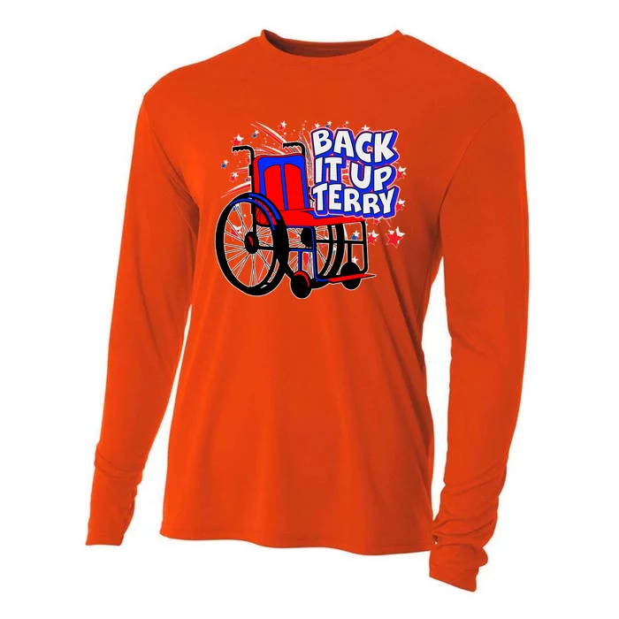 Back It Up Terry Fireworks Wheelchair Cooling Performance Long Sleeve Crew