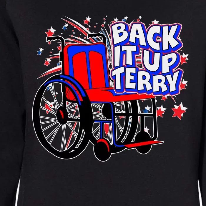 Back It Up Terry Fireworks Wheelchair Womens California Wash Sweatshirt