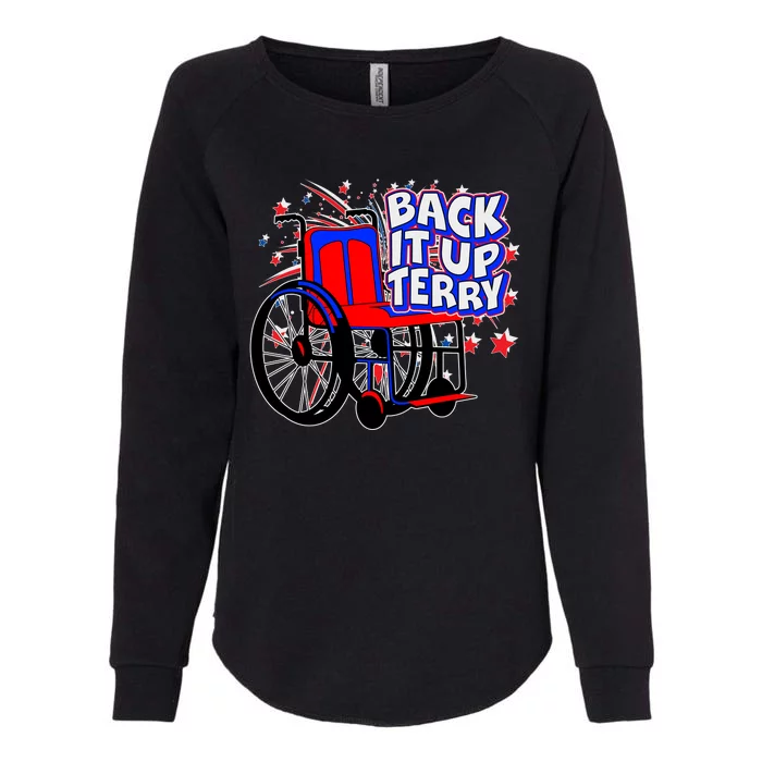 Back It Up Terry Fireworks Wheelchair Womens California Wash Sweatshirt