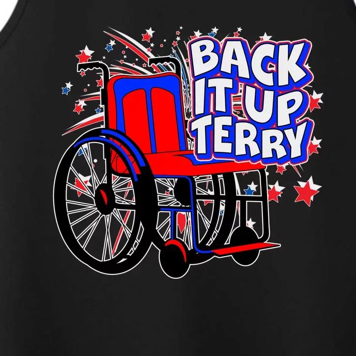 Back It Up Terry Fireworks Wheelchair Performance Tank