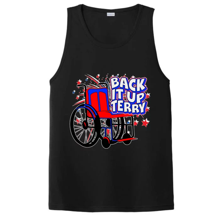 Back It Up Terry Fireworks Wheelchair Performance Tank