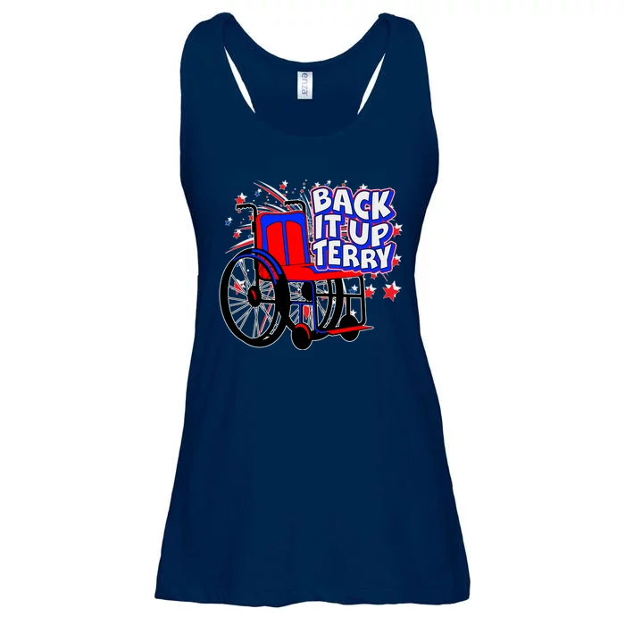 Back It Up Terry Fireworks Wheelchair Ladies Essential Flowy Tank