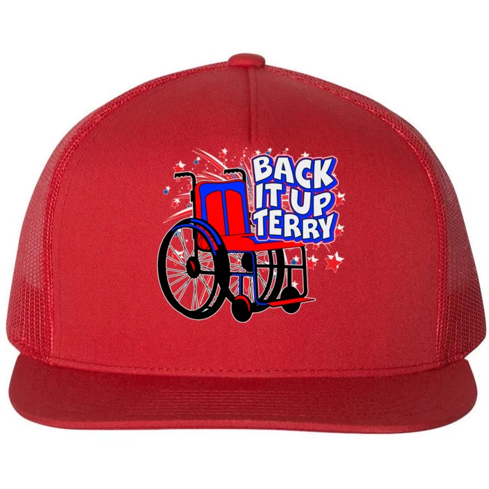 Back It Up Terry Fireworks Wheelchair Flat Bill Trucker Hat