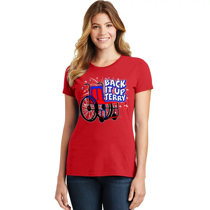 Back It Up Terry Fireworks Wheelchair Women's T-Shirt