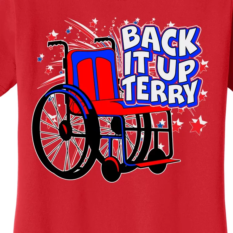 Back It Up Terry Fireworks Wheelchair Women's T-Shirt