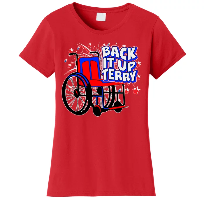 Back It Up Terry Fireworks Wheelchair Women's T-Shirt