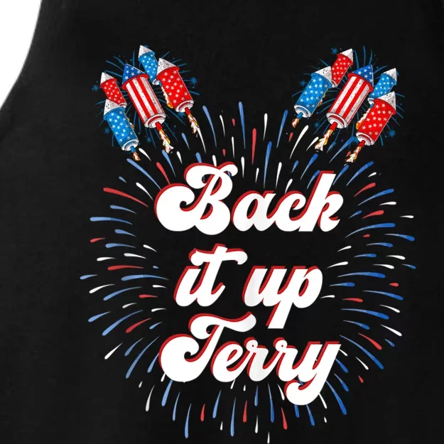 Back It Up Terry 4th Of July Fireworks Put It In Reverse Gift Ladies Tri-Blend Wicking Tank