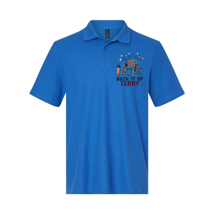 Back It Up Terry 4th Of July Gift Softstyle Adult Sport Polo