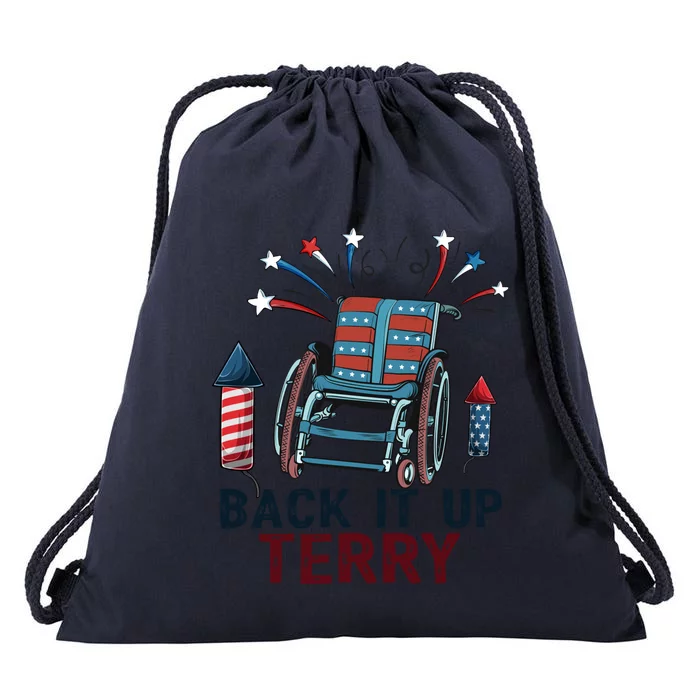 Back It Up Terry 4th Of July Gift Drawstring Bag