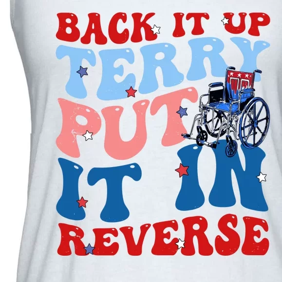 Back It Up Terry Put It In Reverse Funny 4th Of July Ladies Essential Flowy Tank