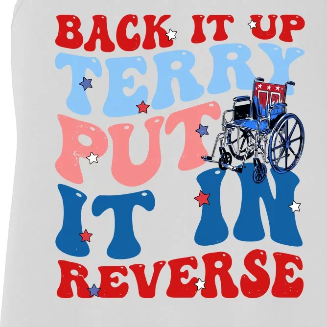 Back It Up Terry Put It In Reverse Funny 4th Of July Women's Racerback Tank