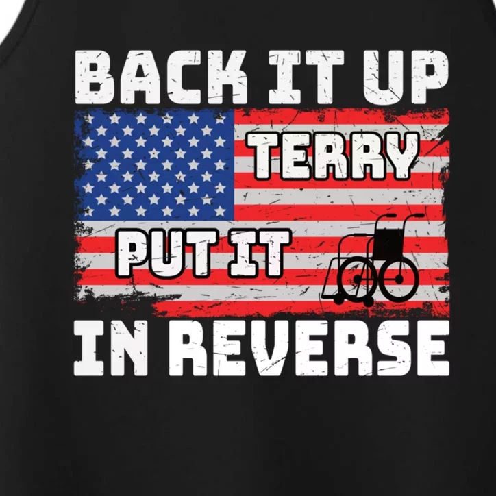 Back It Up Terry Put It In Reverse Funny 4th Of July Meaningful Gift Performance Tank