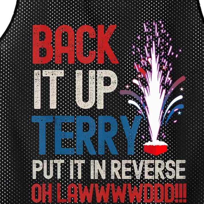 Back It Up Terry 4th Of July Funny Back It Up Terry Mesh Reversible Basketball Jersey Tank