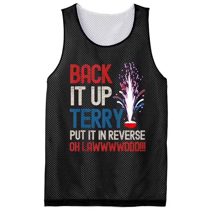 Back It Up Terry 4th Of July Funny Back It Up Terry Mesh Reversible Basketball Jersey Tank