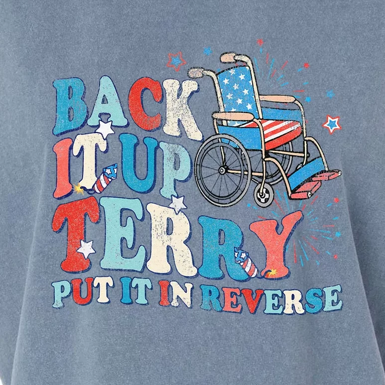 Back It Up Terry Put It In Reverse 4th Of July Fireworks Garment-Dyed Women's Muscle Tee