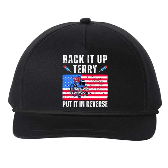 Back It Up Terry Put It In Reverse 4th Of July Usa Snapback Five-Panel Rope Hat