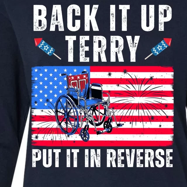 Back It Up Terry Put It In Reverse 4th Of July Usa Womens Cotton Relaxed Long Sleeve T-Shirt