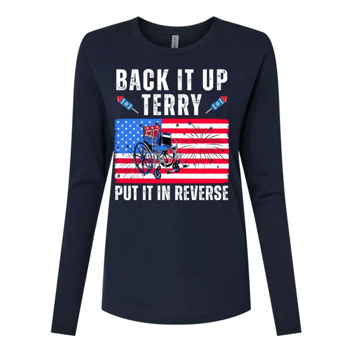 Back It Up Terry Put It In Reverse 4th Of July Usa Womens Cotton Relaxed Long Sleeve T-Shirt