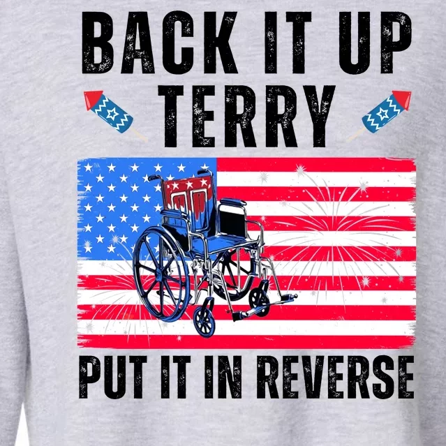 Back It Up Terry Put It In Reverse 4th Of July Usa Cropped Pullover Crew