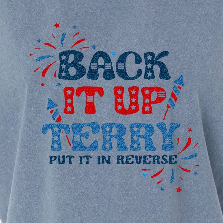 Back It Up Terry Put It In Reverse 4th Of July Fireworks Garment-Dyed Women's Muscle Tee