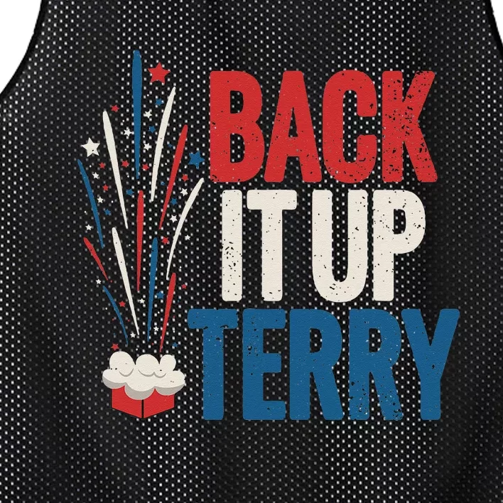 Back It Up Terry 4th Of July Funny Back It Up Terry Mesh Reversible Basketball Jersey Tank