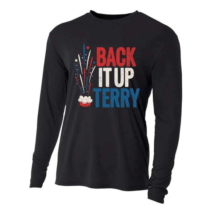 Back It Up Terry 4th Of July Funny Back It Up Terry Cooling Performance Long Sleeve Crew