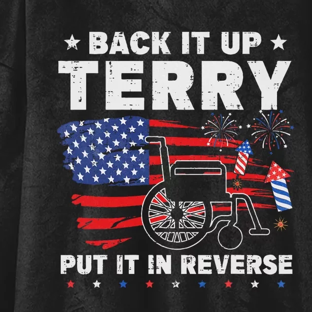 Back It Up Terry Firework July 4th Humor Hooded Wearable Blanket