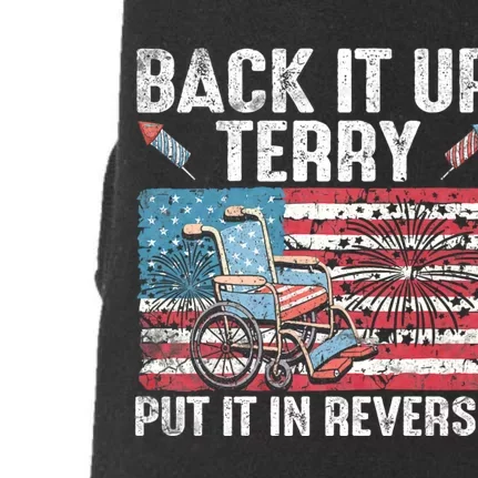 Back It Up Terry Put It In Reverse Firework Flag 4th Of July Doggie 3-End Fleece Hoodie