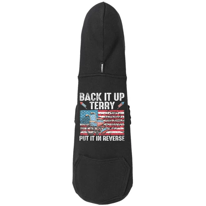 Back It Up Terry Put It In Reverse Firework Flag 4th Of July Doggie 3-End Fleece Hoodie