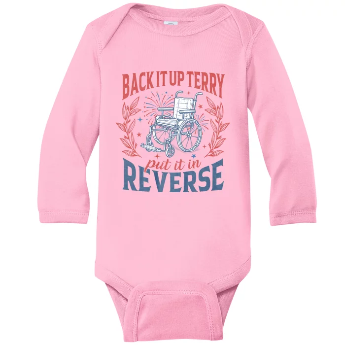 Back It Up Terry Put It In Reverse Firework 4th Of July Baby Long Sleeve Bodysuit