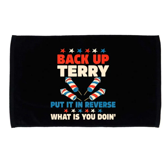 Back It Up Terry Put It In Reverse July 4th Fireworks Terry Microfiber Hand Towel