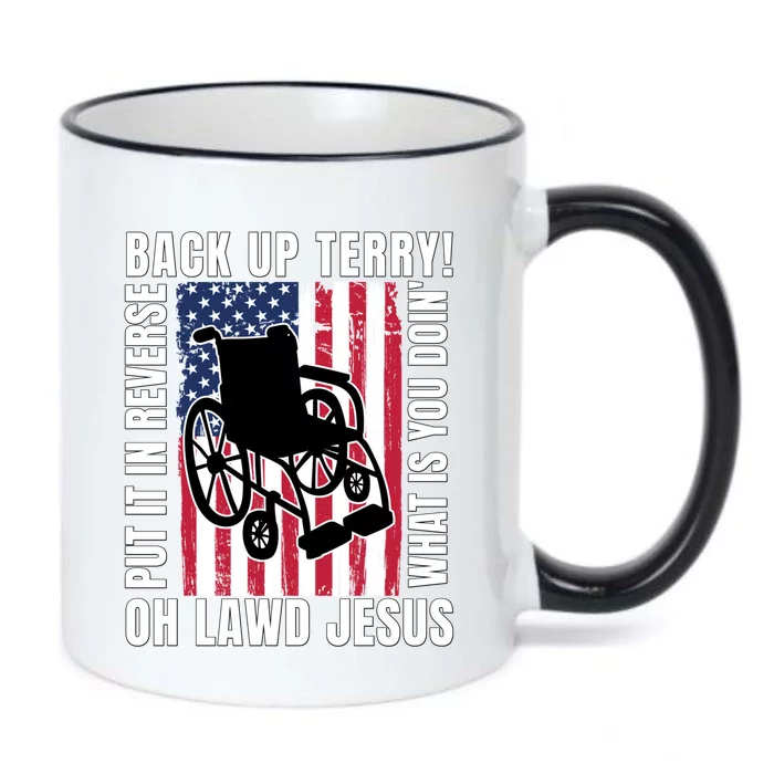 Back It Up Terry 4th Of July Meme Put It In Reverse Usa Flag Gift Black Color Changing Mug