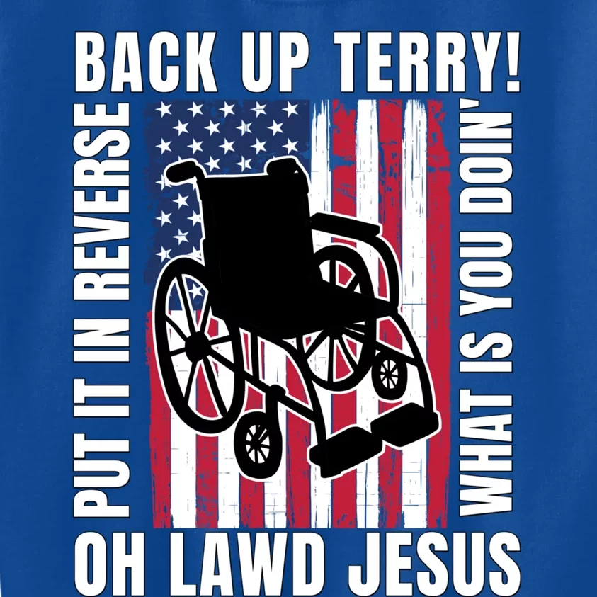 Back It Up Terry 4th Of July Meme Put It In Reverse Usa Flag Gift Kids Sweatshirt